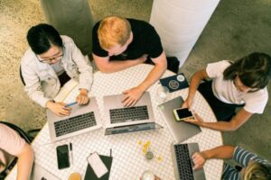 project team around table